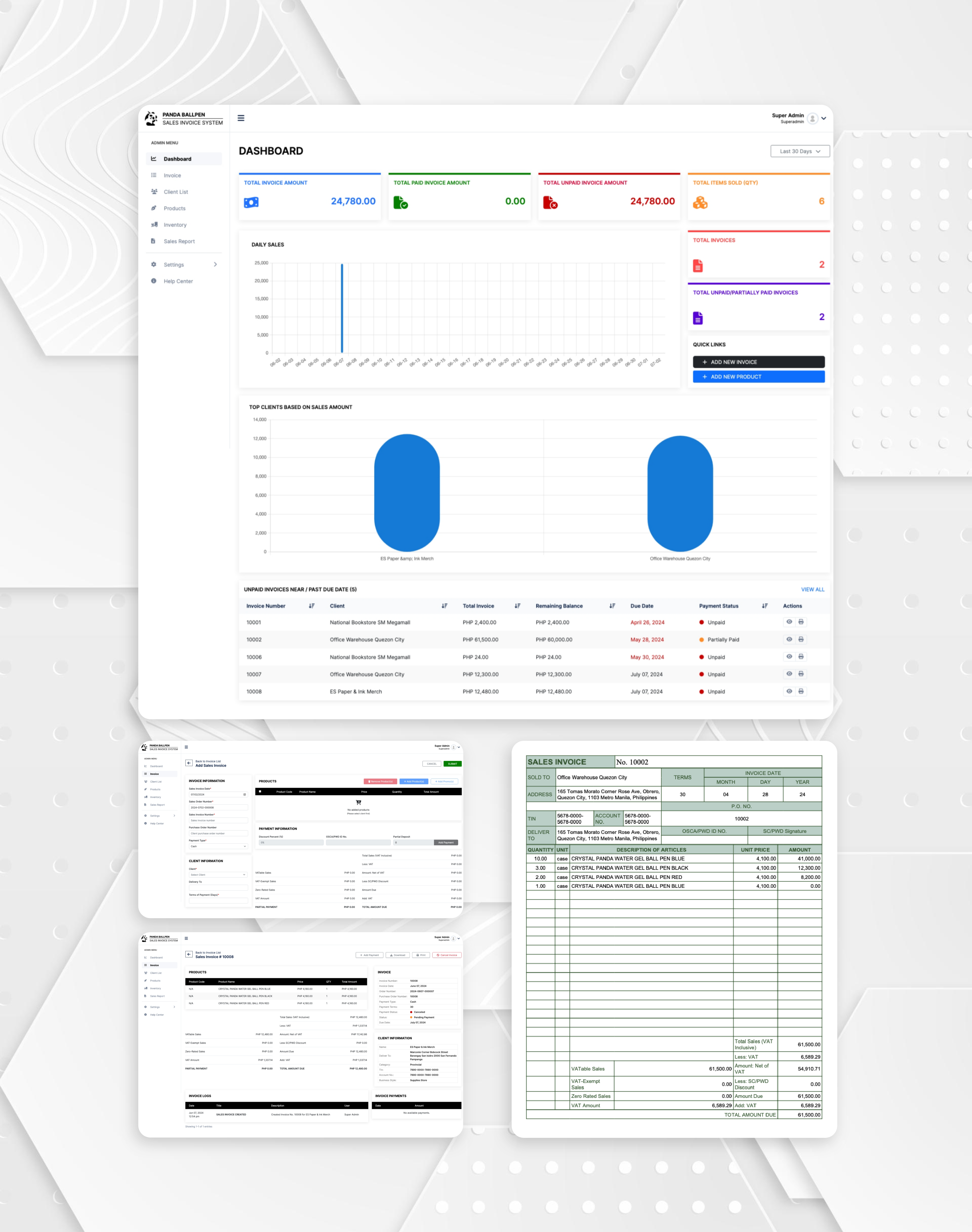 Panda Ballpen Sales Invoice